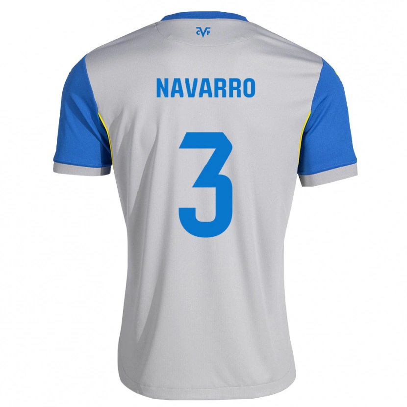 Danxen Donna Maglia Pablo Navarro #3 Blu Schiarente Grigio Kit Gara Away 2026/27 Maglietta