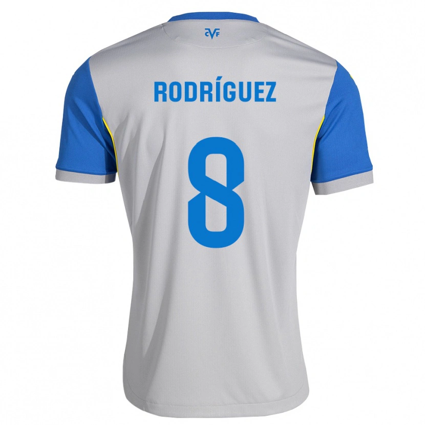 Danxen Donna Maglia Unai Rodríguez #8 Blu Schiarente Grigio Kit Gara Away 2026/27 Maglietta