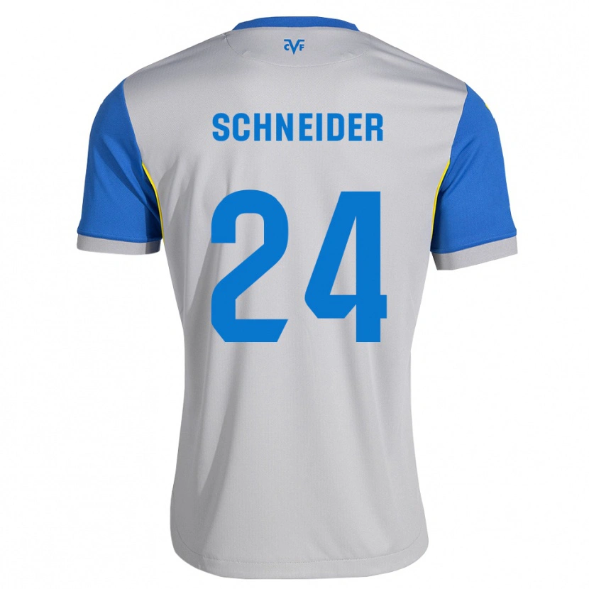 Danxen Donna Maglia Ben Schneider #24 Blu Schiarente Grigio Kit Gara Away 2026/27 Maglietta
