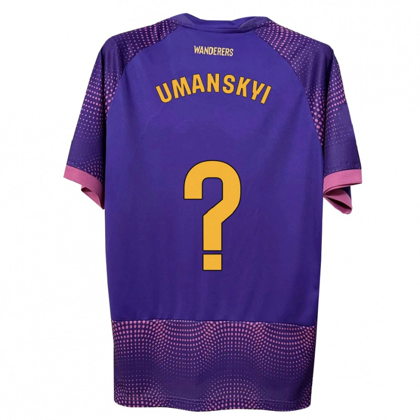 Danxen Donna Maglia Volodymyr Umanskyi #0 Viola Bianco Rosa Kit Gara Away 2026/27 Maglietta