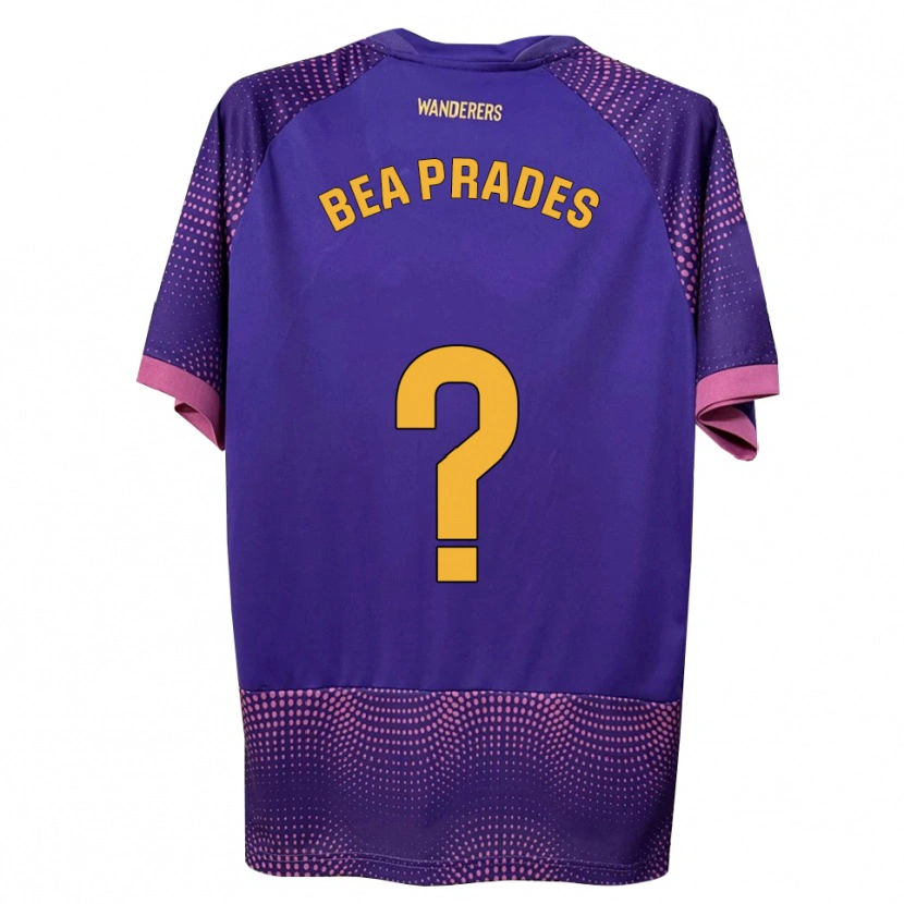 Danxen Donna Maglia Beatriz Prades Insa #0 Viola Bianco Rosa Kit Gara Away 2026/27 Maglietta