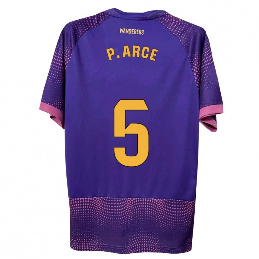 Danxen Donna Maglia Paula Arce Moreno #5 Viola Bianco Rosa Kit Gara Away 2026/27 Maglietta