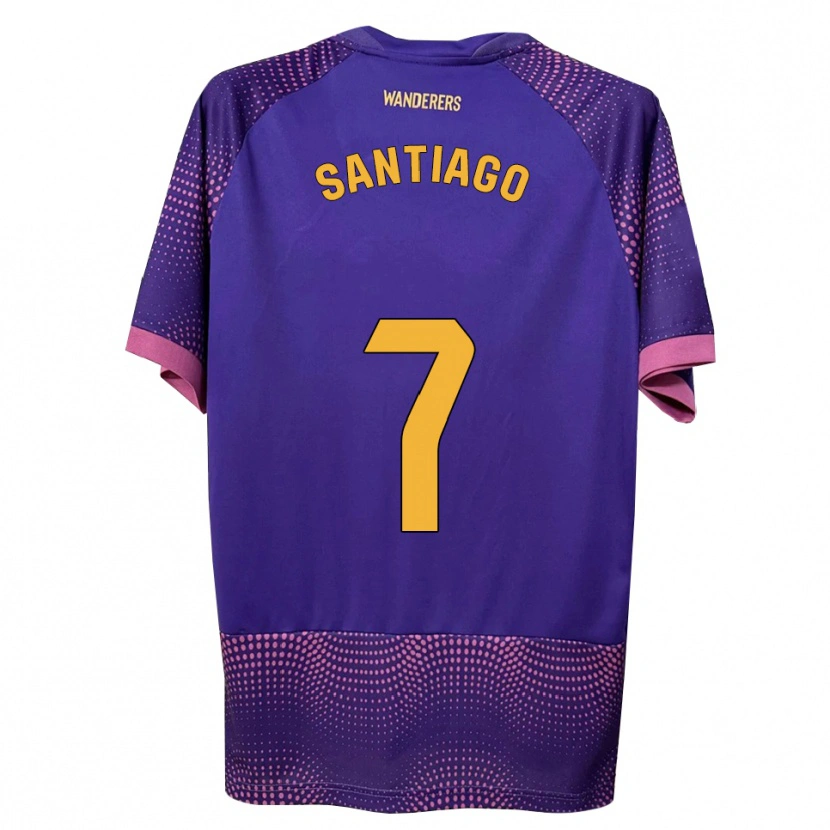 Danxen Donna Maglia Yago Santiago #7 Viola Bianco Rosa Kit Gara Away 2026/27 Maglietta