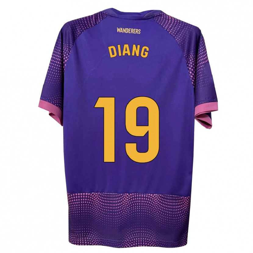 Danxen Donna Maglia Grady Diangana #19 Viola Bianco Rosa Kit Gara Away 2026/27 Maglietta