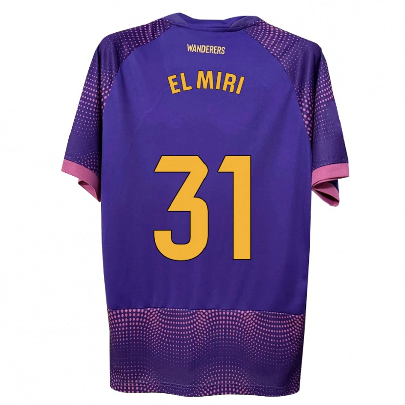 Danxen Donna Maglia Walid El Miri #31 Viola Bianco Rosa Kit Gara Away 2026/27 Maglietta