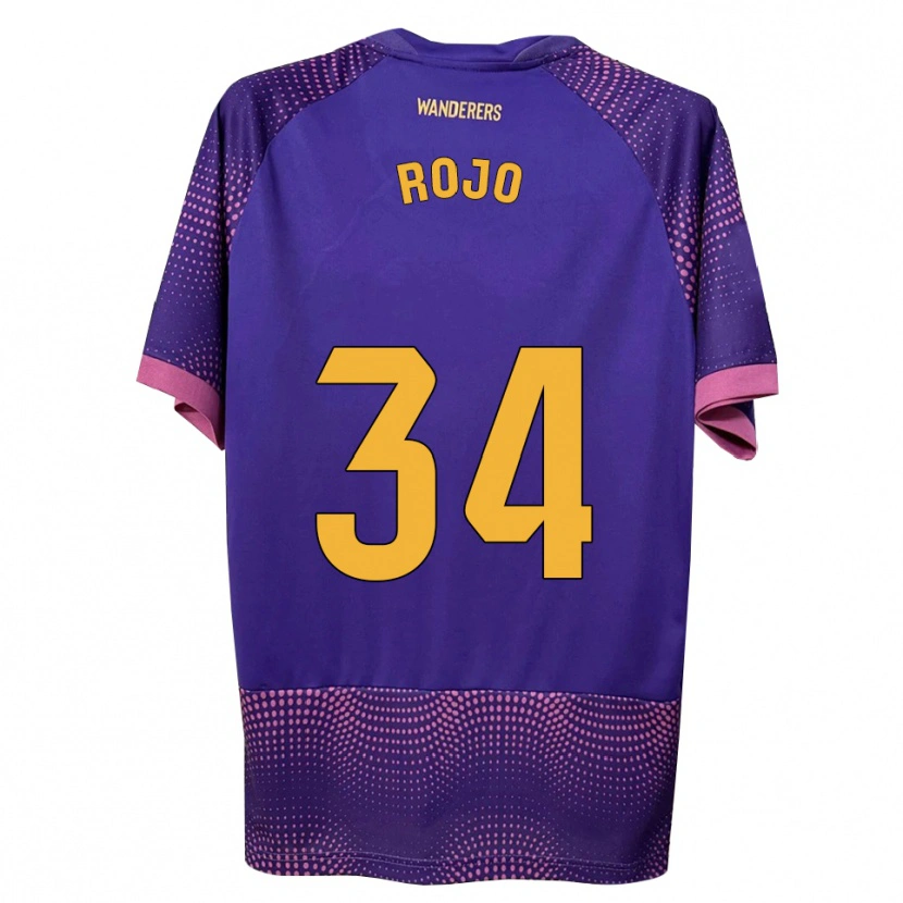 Danxen Donna Maglia Pablo Rojo #34 Viola Bianco Rosa Kit Gara Away 2026/27 Maglietta