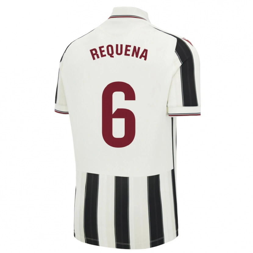 Danxen Donna Maglia Dani Requena #6 Nero Bianco Rosso Kit Gara Away 2026/27 Maglietta