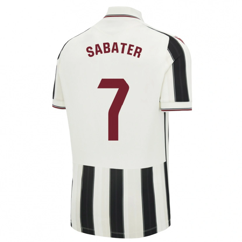 Danxen Donna Maglia Ethan Sabater #7 Nero Bianco Rosso Kit Gara Away 2026/27 Maglietta