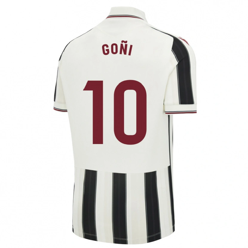 Danxen Donna Maglia Hugo Goñi #10 Nero Bianco Rosso Kit Gara Away 2026/27 Maglietta