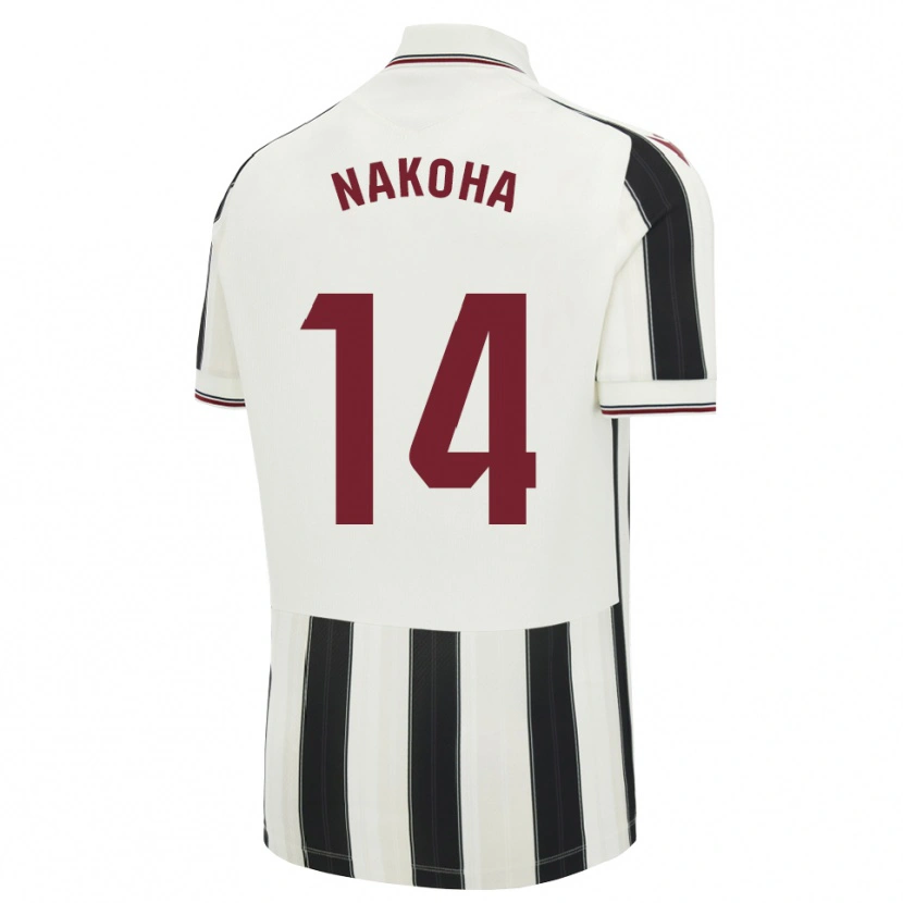 Danxen Donna Maglia Huseini Nakoha #14 Nero Bianco Rosso Kit Gara Away 2026/27 Maglietta
