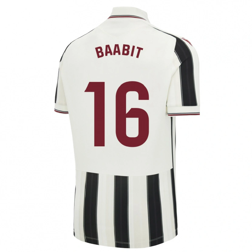 Danxen Donna Maglia Adam Baabit #16 Nero Bianco Rosso Kit Gara Away 2026/27 Maglietta