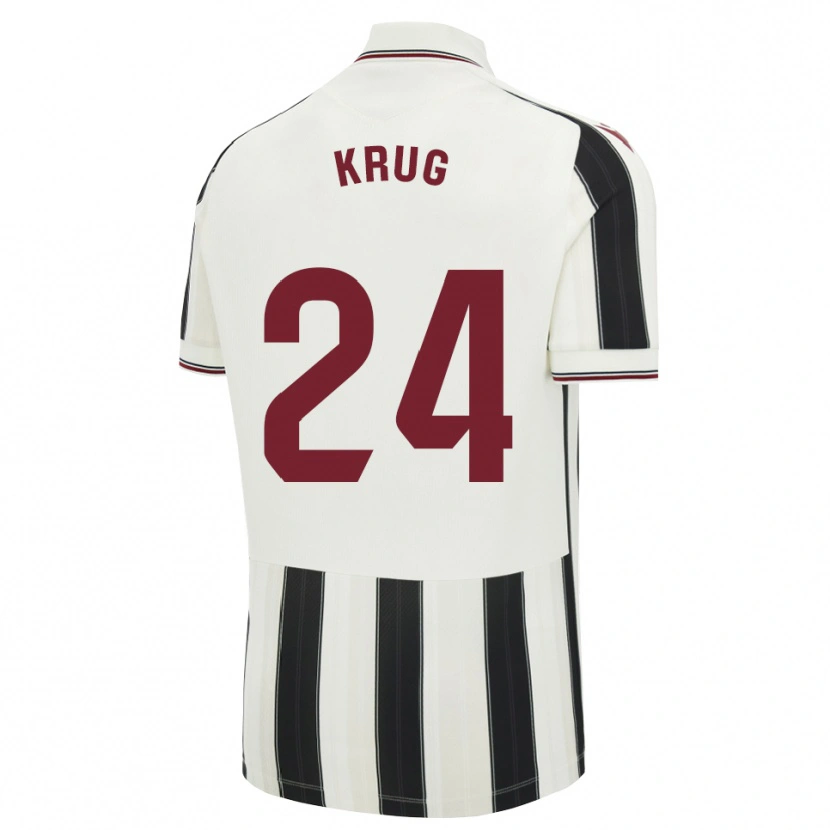 Danxen Donna Maglia Martín Krug #24 Nero Bianco Rosso Kit Gara Away 2026/27 Maglietta