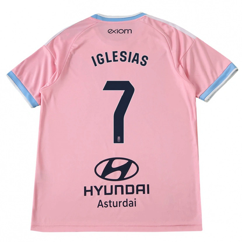 Danxen Donna Maglia María Iglesias Orviz #7 Blu Fiordaliso Rosa Kit Gara Away 2026/27 Maglietta