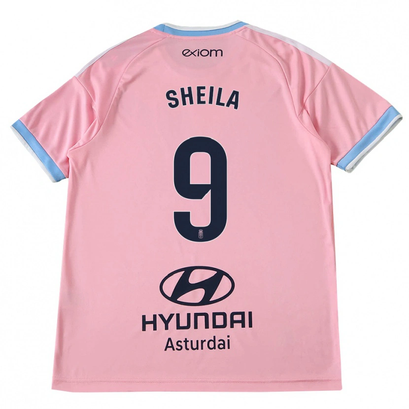 Danxen Donna Maglia Sheila Elorza Hernández #9 Blu Fiordaliso Rosa Kit Gara Away 2026/27 Maglietta