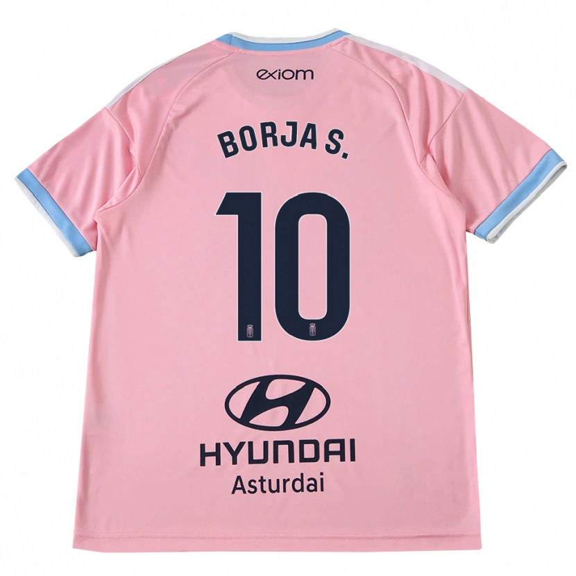 Danxen Donna Maglia Borja Sánchez #10 Blu Fiordaliso Rosa Kit Gara Away 2026/27 Maglietta