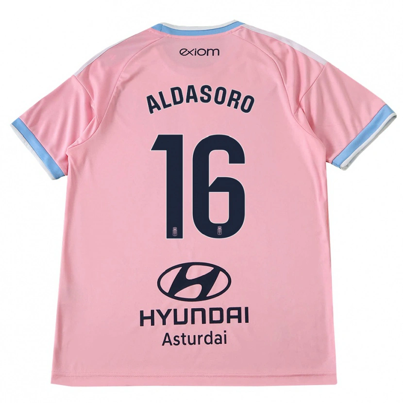 Danxen Donna Maglia Aritz Aldasoro #16 Blu Fiordaliso Rosa Kit Gara Away 2026/27 Maglietta