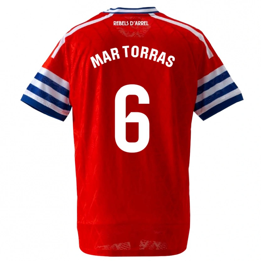 Danxen Donna Maglia Mar Torrás De Fortuny #6 Blu Reale Rosso Kit Gara Away 2026/27 Maglietta