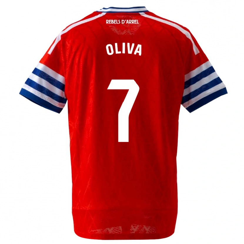 Danxen Donna Maglia Hugo Oliva #7 Blu Reale Rosso Kit Gara Away 2026/27 Maglietta