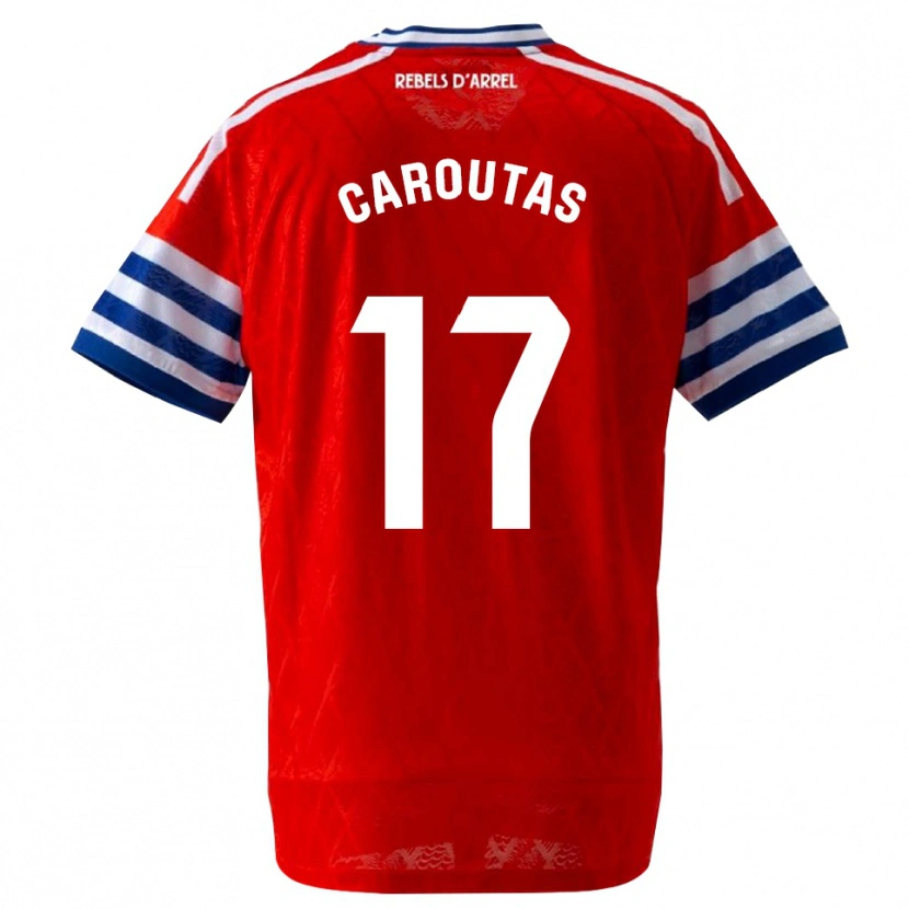 Danxen Donna Maglia Tim Caroutas #17 Blu Reale Rosso Kit Gara Away 2026/27 Maglietta