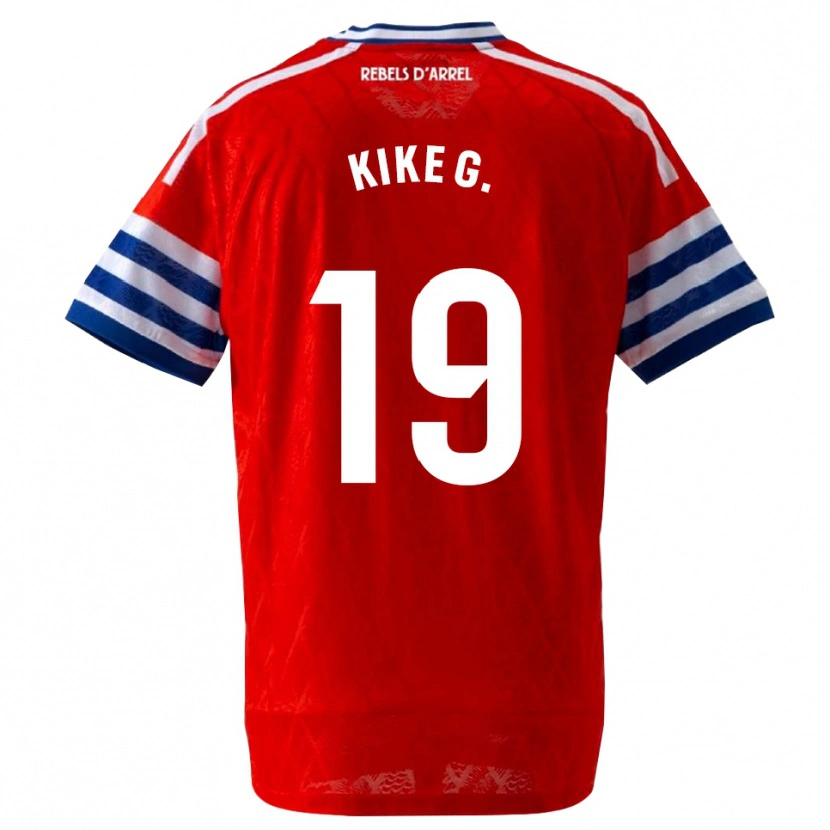 Danxen Donna Maglia Kike García #19 Blu Reale Rosso Kit Gara Away 2026/27 Maglietta