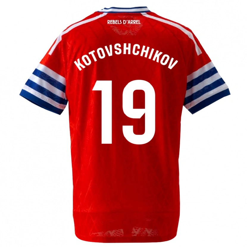 Danxen Donna Maglia Makar Kotovshchikov #19 Blu Reale Rosso Kit Gara Away 2026/27 Maglietta