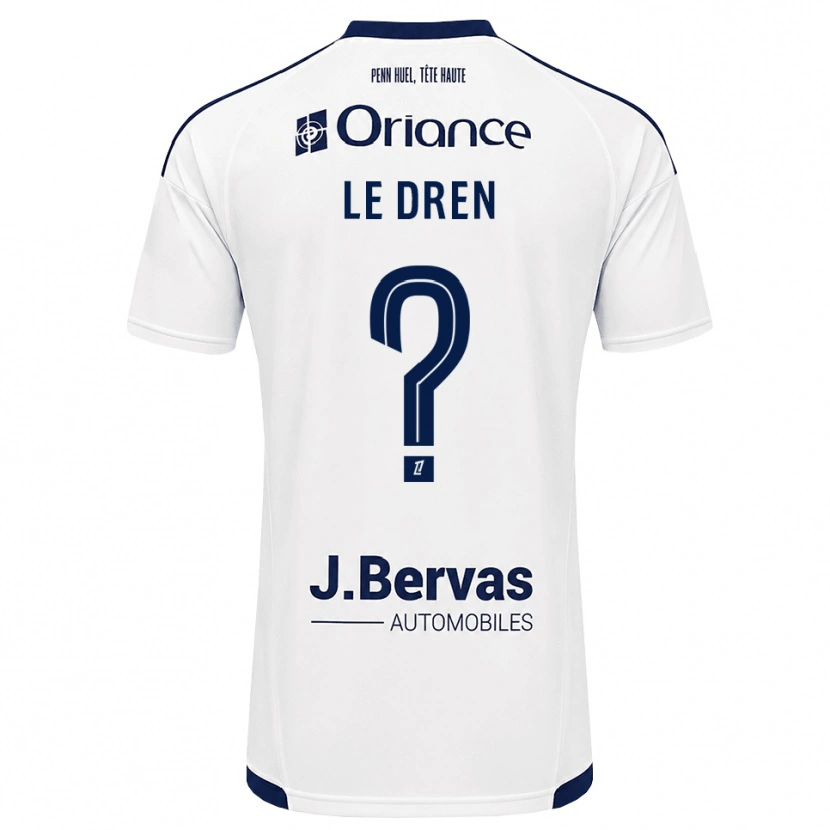 Danxen Donna Maglia Enora Le Dren #0 Navy Bianco Kit Gara Away 2026/27 Maglietta