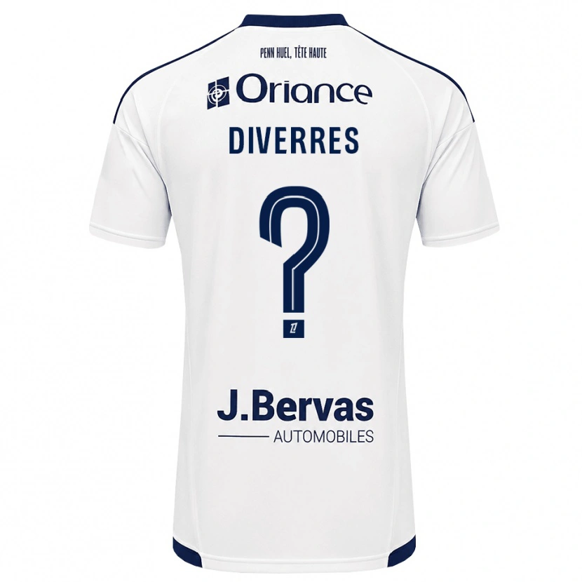 Danxen Donna Maglia Emma Diverres #0 Navy Bianco Kit Gara Away 2026/27 Maglietta