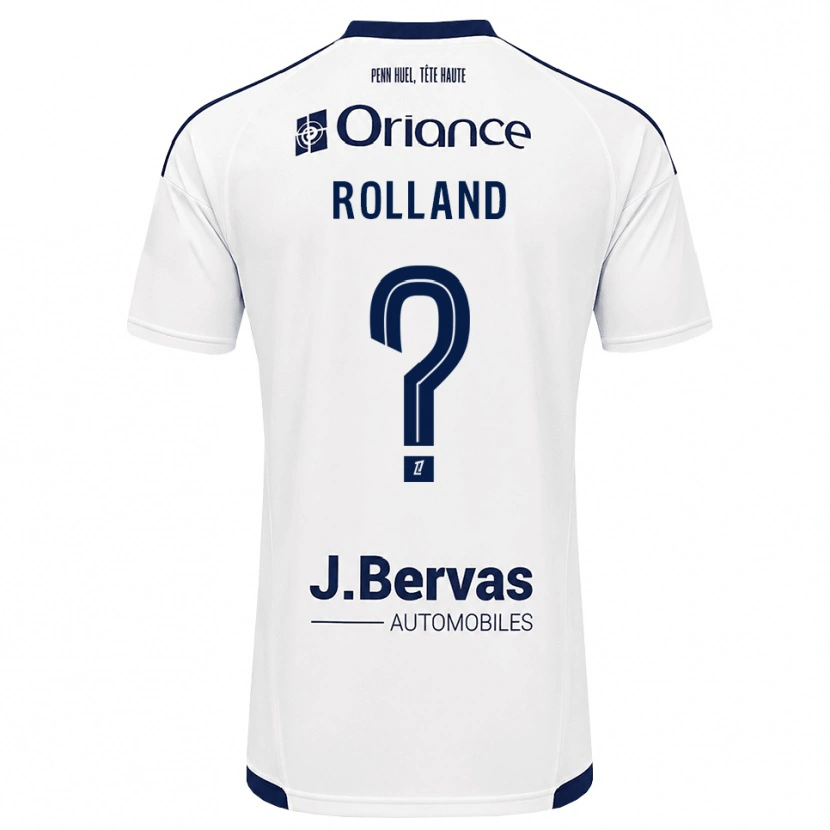 Danxen Donna Maglia Inès Rolland #0 Navy Bianco Kit Gara Away 2026/27 Maglietta