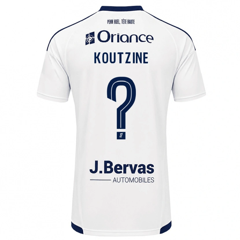Danxen Donna Maglia Camille Koutzine #0 Navy Bianco Kit Gara Away 2026/27 Maglietta