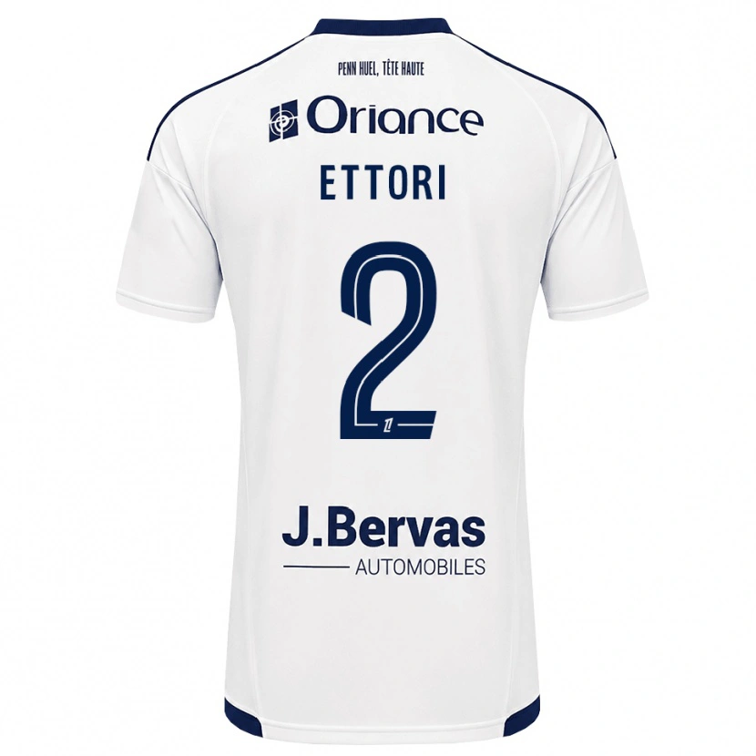 Danxen Donna Maglia Ilan Ettori #2 Navy Bianco Kit Gara Away 2026/27 Maglietta