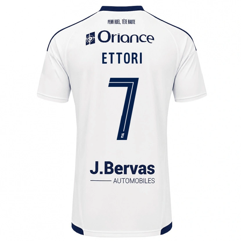 Danxen Donna Maglia Yanis Ettori #7 Navy Bianco Kit Gara Away 2026/27 Maglietta