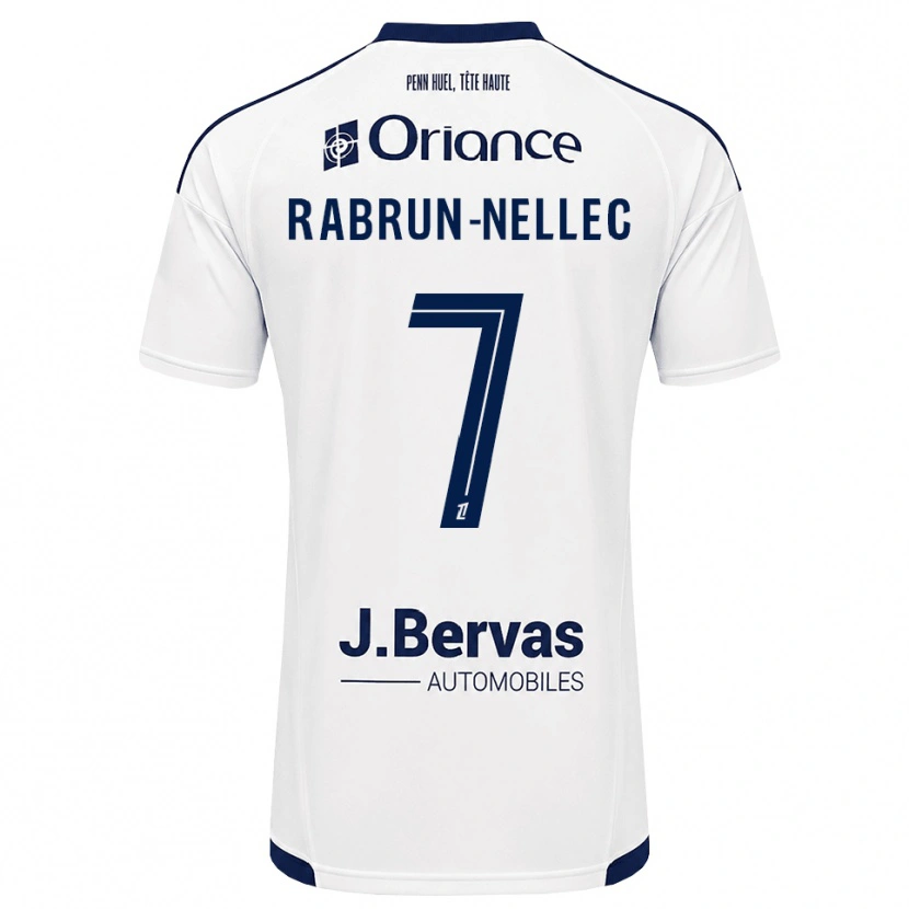 Danxen Donna Maglia Yannis Rabrun-Nellec #7 Navy Bianco Kit Gara Away 2026/27 Maglietta