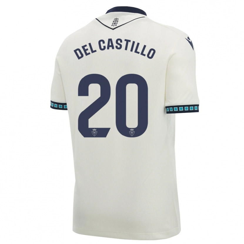 Danxen Donna Maglia Romain Del Castillo #20 Bianco Nero Azzurro Chiaro Kit Gara Away 2026/27 Maglietta
