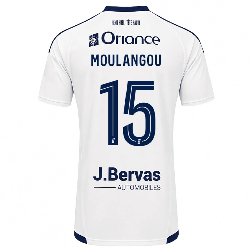 Danxen Donna Maglia Kenan Moulangou #15 Navy Bianco Kit Gara Away 2026/27 Maglietta
