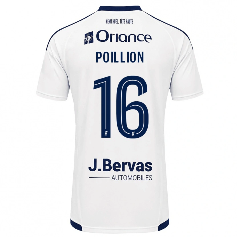 Danxen Donna Maglia Noé Poillion #16 Navy Bianco Kit Gara Away 2026/27 Maglietta