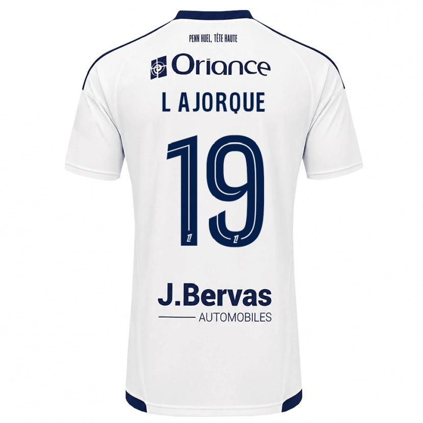 Danxen Donna Maglia Ludovic Ajorque #19 Navy Bianco Kit Gara Away 2026/27 Maglietta