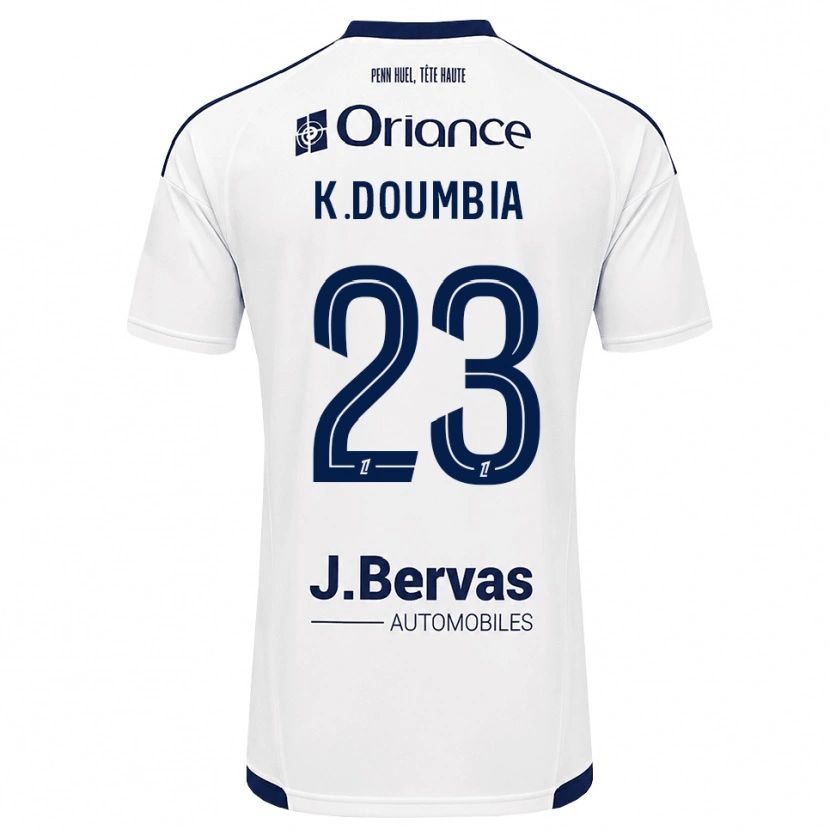 Danxen Donna Maglia Kamory Doumbia #23 Navy Bianco Kit Gara Away 2026/27 Maglietta