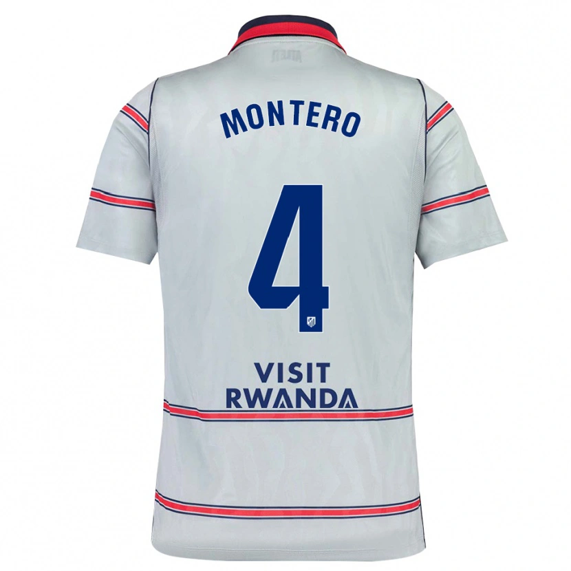 Danxen Donna Maglia Francisco Montero #4 Grigio Rosso Blu Navy Kit Gara Third 2026/27 Maglietta