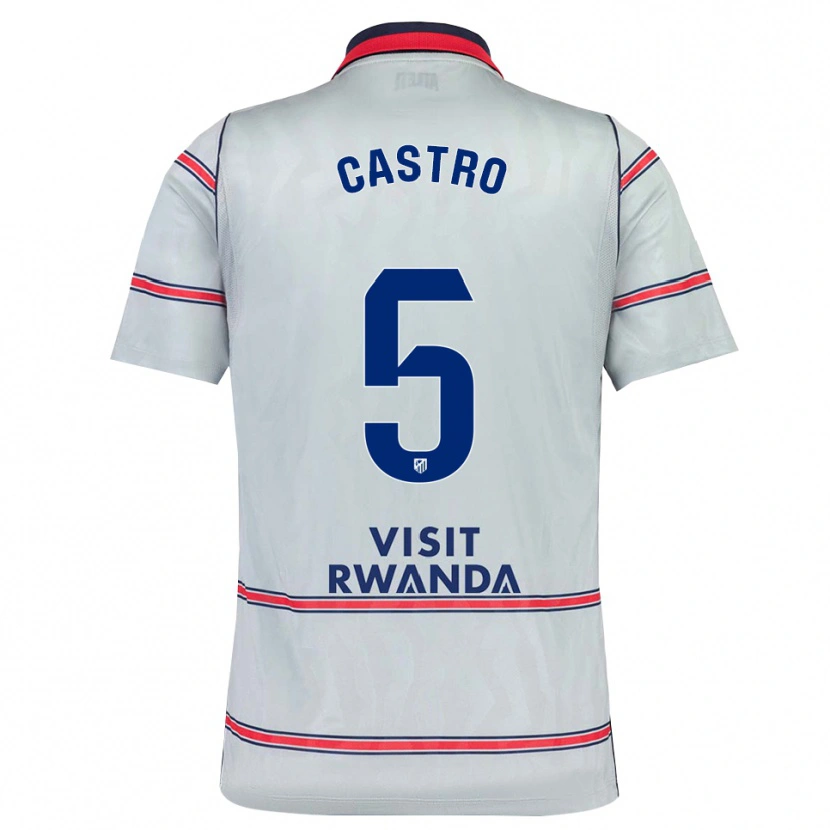Danxen Donna Maglia Oscar Castro #5 Grigio Rosso Blu Navy Kit Gara Third 2026/27 Maglietta