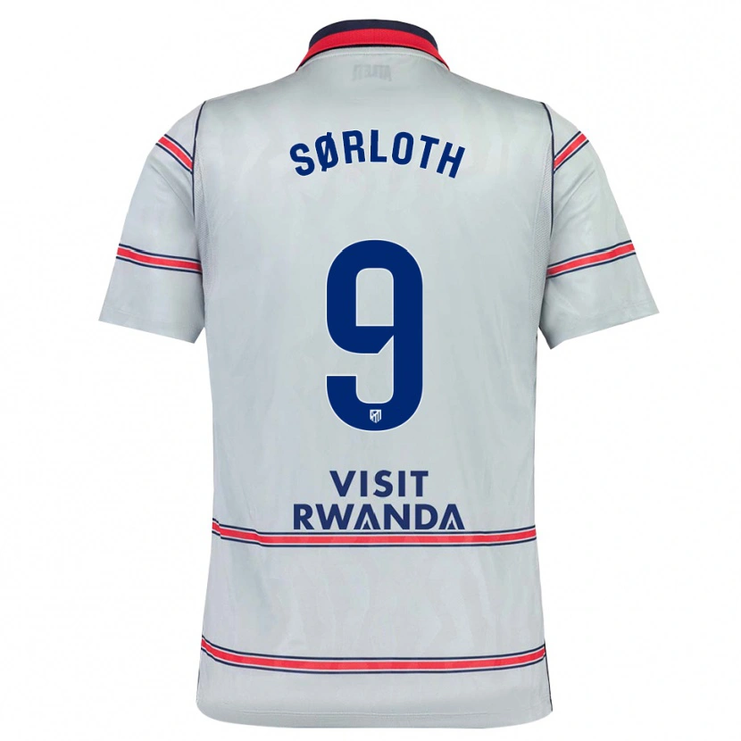 Danxen Donna Maglia Alexander Sørloth #9 Grigio Rosso Blu Navy Kit Gara Third 2026/27 Maglietta