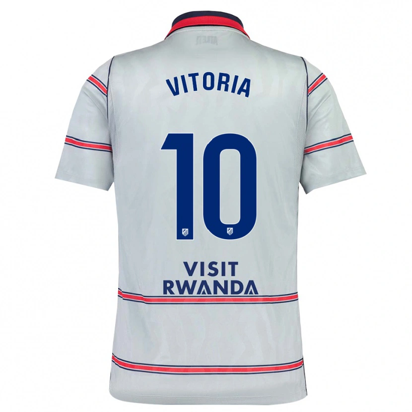 Danxen Donna Maglia Ana Vitória #10 Grigio Rosso Blu Navy Kit Gara Third 2026/27 Maglietta