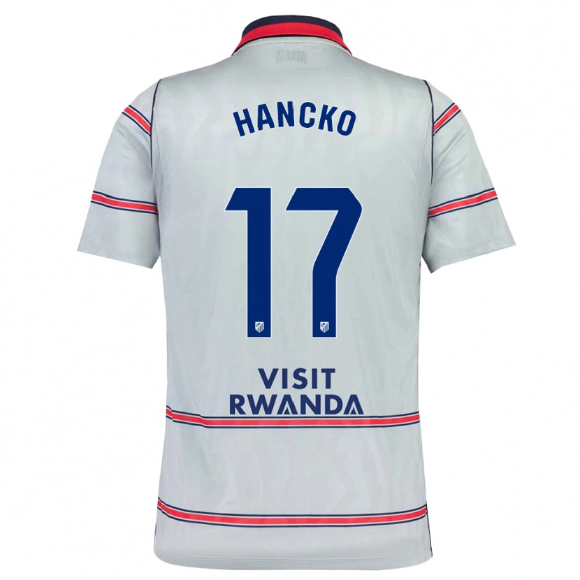 Danxen Donna Maglia Dávid Hancko #17 Grigio Rosso Blu Navy Kit Gara Third 2026/27 Maglietta