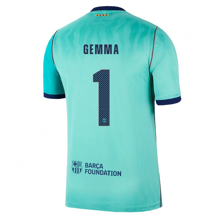 Danxen Donna Maglia Gemma Font #1 Acquamarina Turchese Scuro Blu Reale Kit Gara Third 2026/27 Maglietta