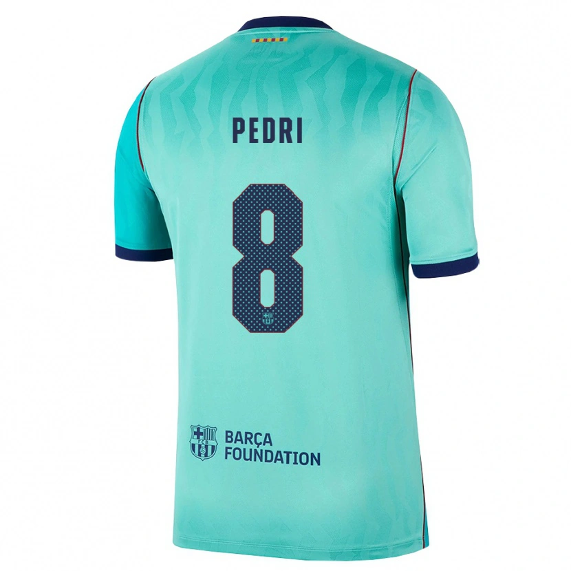 Danxen Donna Maglia Pedro González López #8 Acquamarina Turchese Scuro Blu Reale Kit Gara Third 2026/27 Maglietta