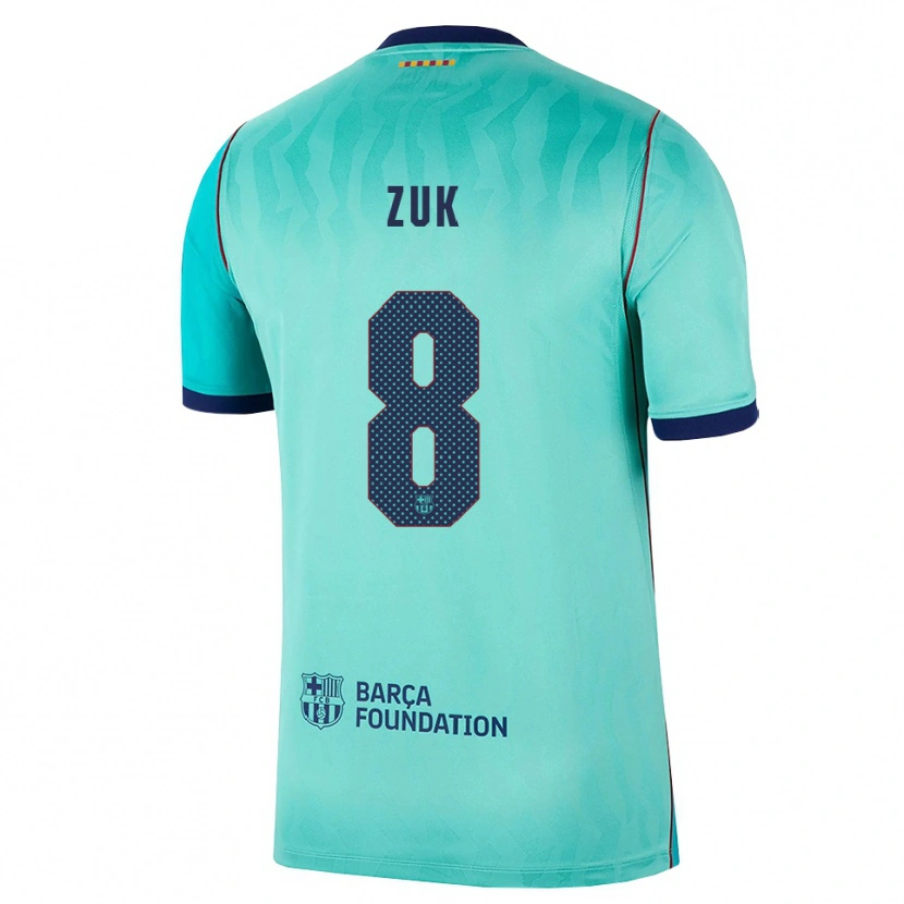 Danxen Donna Maglia Michał Żuk #8 Acquamarina Turchese Scuro Blu Reale Kit Gara Third 2026/27 Maglietta