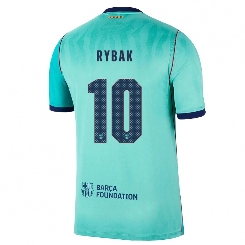 Danxen Donna Maglia Artem Rybak #10 Acquamarina Turchese Scuro Blu Reale Kit Gara Third 2026/27 Maglietta