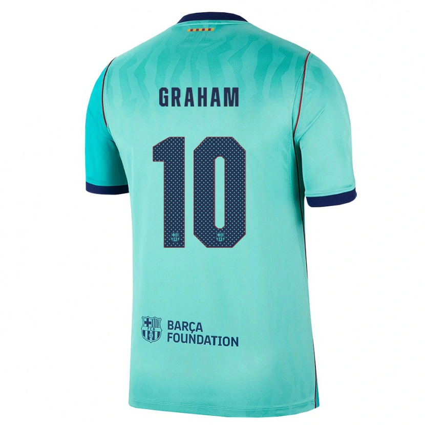 Danxen Donna Maglia Caroline Graham Hansen #10 Acquamarina Turchese Scuro Blu Reale Kit Gara Third 2026/27 Maglietta