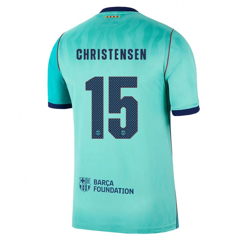 Danxen Donna Maglia Andreas Christensen #15 Acquamarina Turchese Scuro Blu Reale Kit Gara Third 2026/27 Maglietta