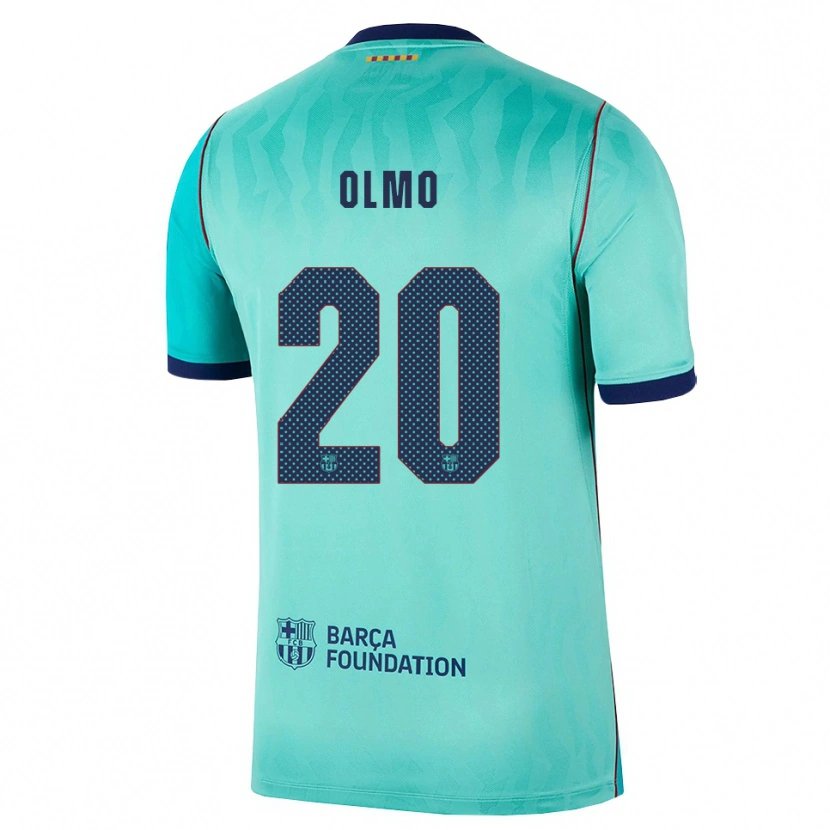 Danxen Donna Maglia Dani Olmo #20 Acquamarina Turchese Scuro Blu Reale Kit Gara Third 2026/27 Maglietta