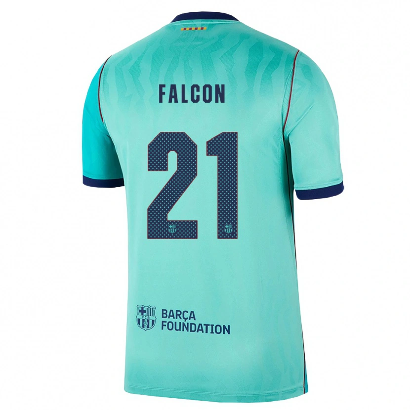 Danxen Donna Maglia Andrea Falcon #21 Acquamarina Turchese Scuro Blu Reale Kit Gara Third 2026/27 Maglietta